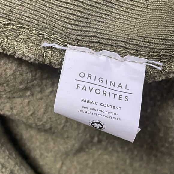 Original Favorites Organic Cotton Green Pullover Hoodie Sweatshirt Womens Small - Picture 5 of 6